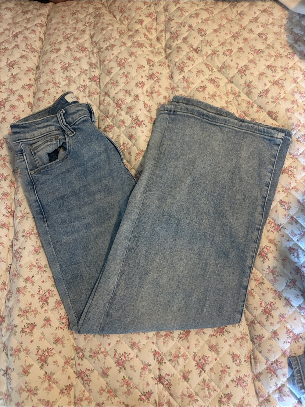 High-Rise Light Blue Wide Leg Jeans for Women